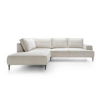 ECKSOFA DUNA Beige Kordstoff - Beige, Holz (275/195cm) - MASSENO