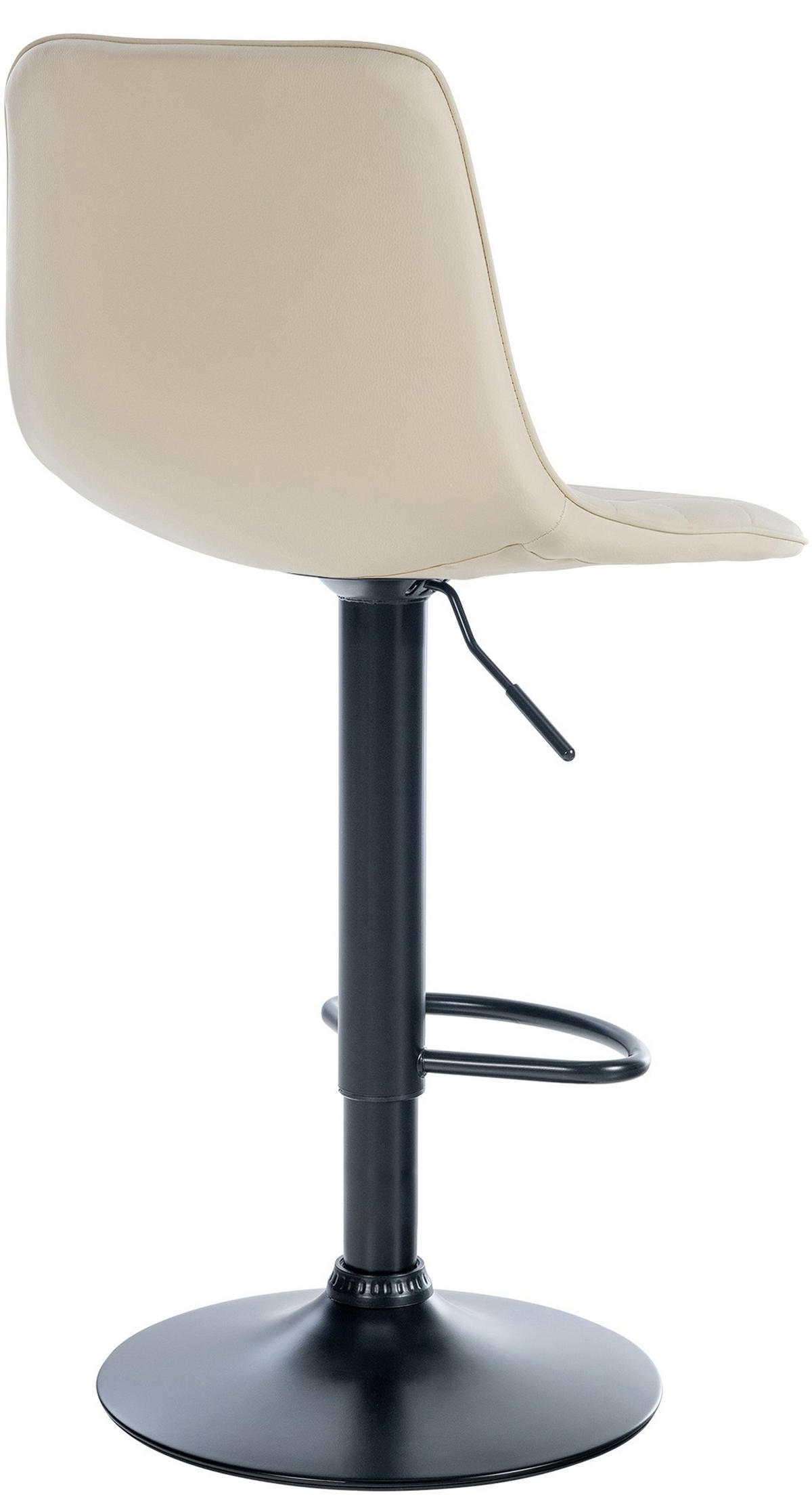 BARHOCKER Lexus Kunstleder Schwarz creme - Schwarz/Naturfarben, Kunststoff/Metall (45/110/46cm) - TPFLiving