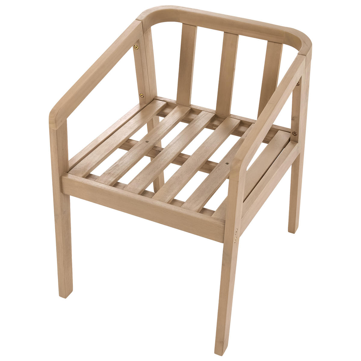 STUHL 2er-Set und Sitzkissen zertifiziertes Akazienholz Hellbraun Toscanella - Hellbraun/Beige, Holz (53/83/67cm) - Beliani
