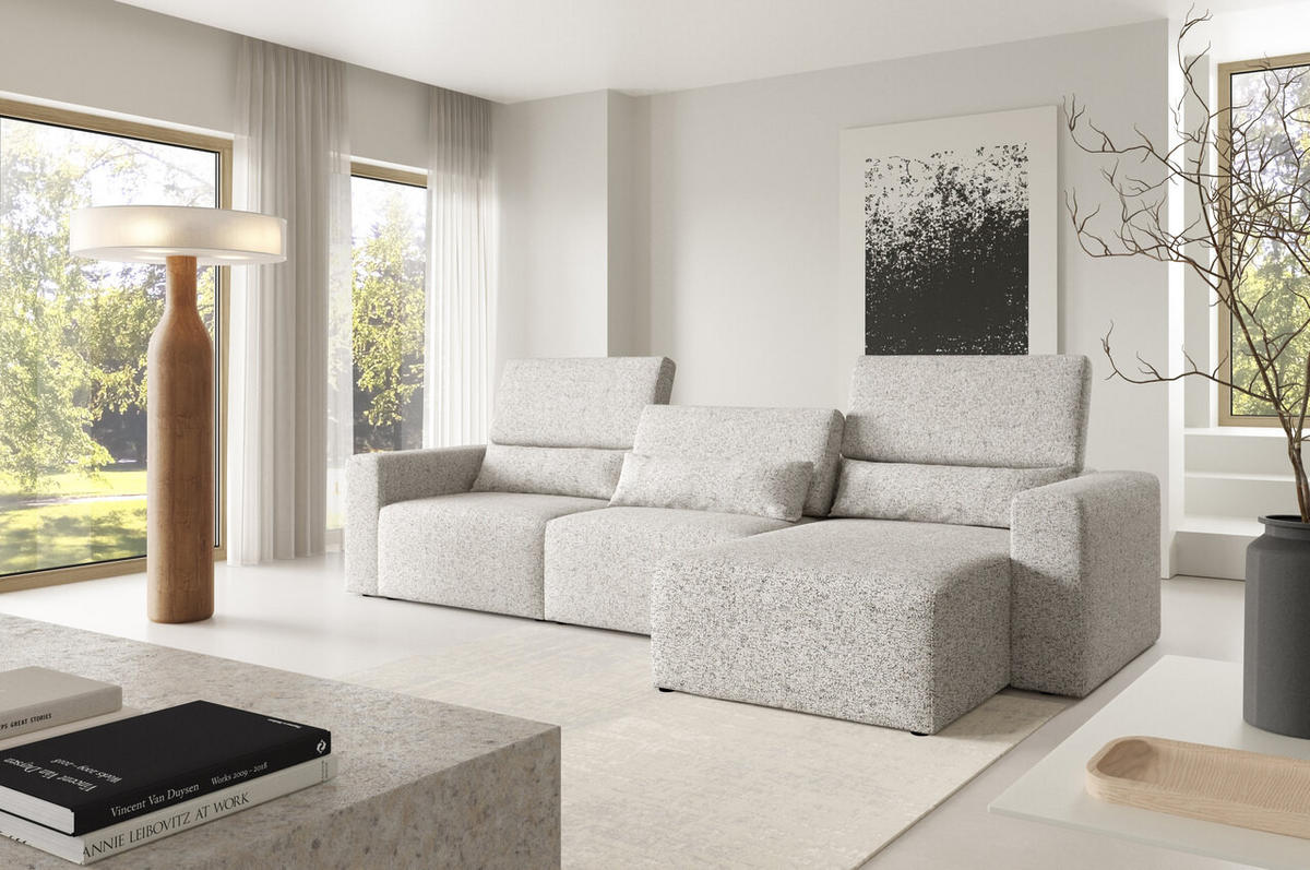 ECKSOFA Modular Premium Grau - Schwarz/Grau, Holz/Holzwerkstoff (315/172cm) - Furnisell