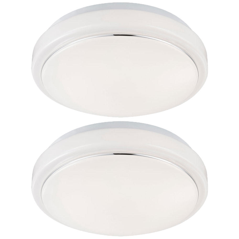 LED DECKENLEUCHTE Tamina Alu Weiß 2er Set - Weiß, Metall (26/26/8cm) - Globo Lighting