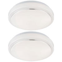 LED DECKENLEUCHTE Tamina Alu Weiß 2er Set - Weiß, Metall (26/26/8cm) - Globo Lighting