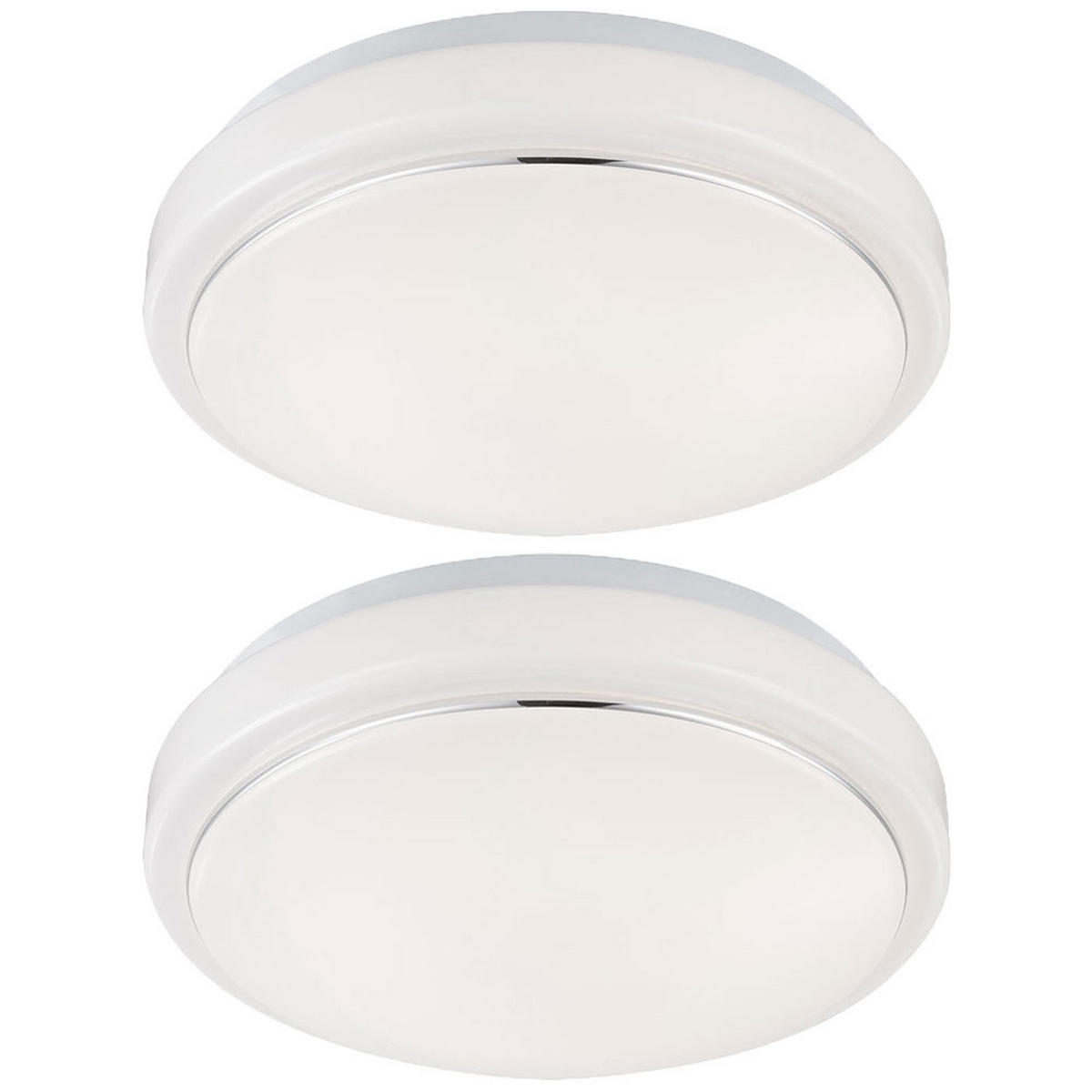 LED DECKENLEUCHTE Tamina Alu Weiß 2er Set - Weiß, Metall (26/26/8cm) - Globo Lighting