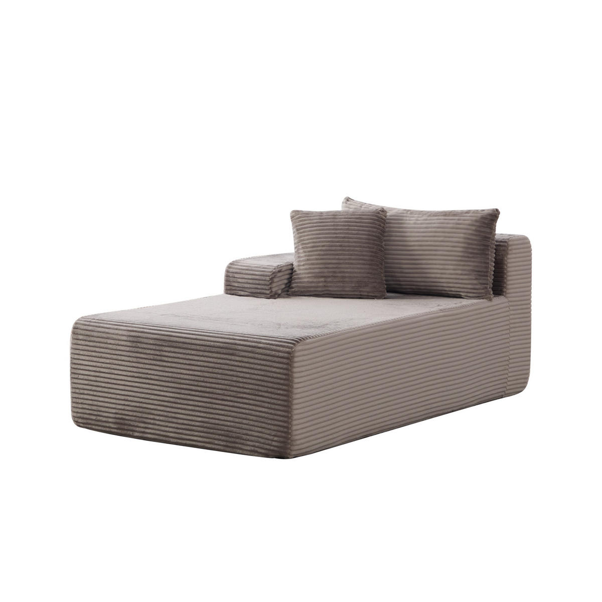 SOFAELEMENT 174/100/74.5 cm Grau Chenillestoff - Grau, Textil (100/74.5/174cm) - Oxeza