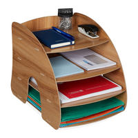 DOKUMENTENABLAGE - Dunkelbraun, Holzwerkstoff (25.5/27/34.5cm) - Relaxdays