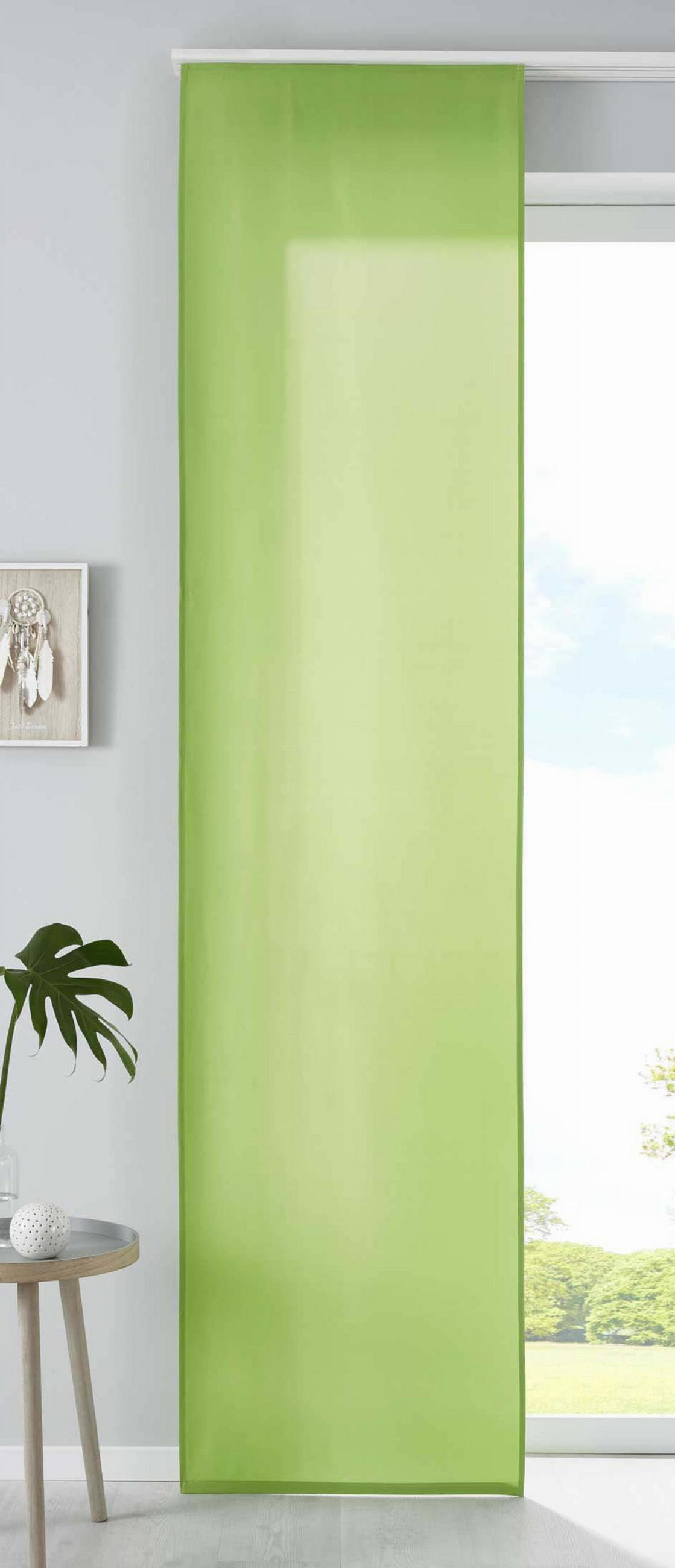FLÄCHENVORHANG Mikrofaser 245x60 cm Apfelgrün - Grün, Textil (60/245cm)