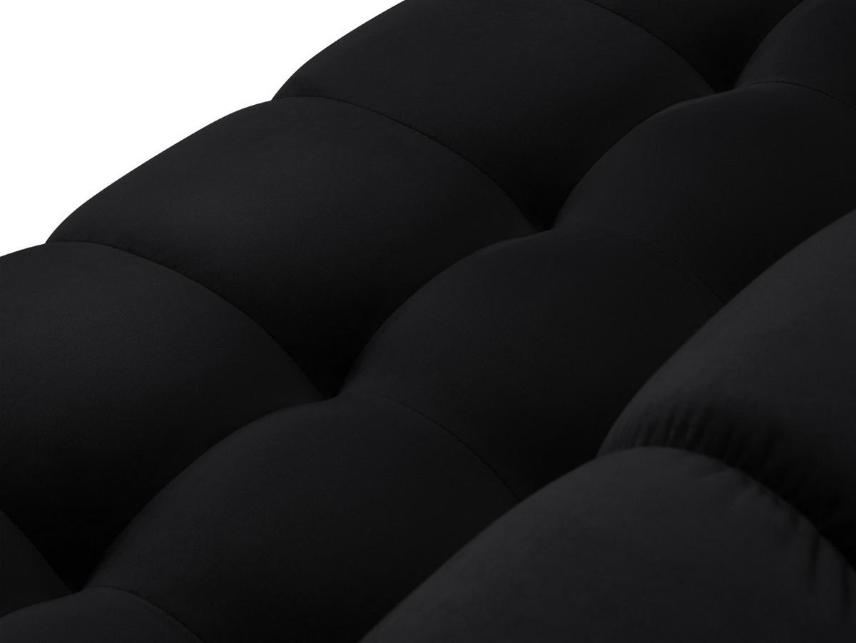 SOFA Mamaia aus Samt schwarz 2 Sitzplätze - Schwarz, Textil (92/75/152cm) - Micadoni