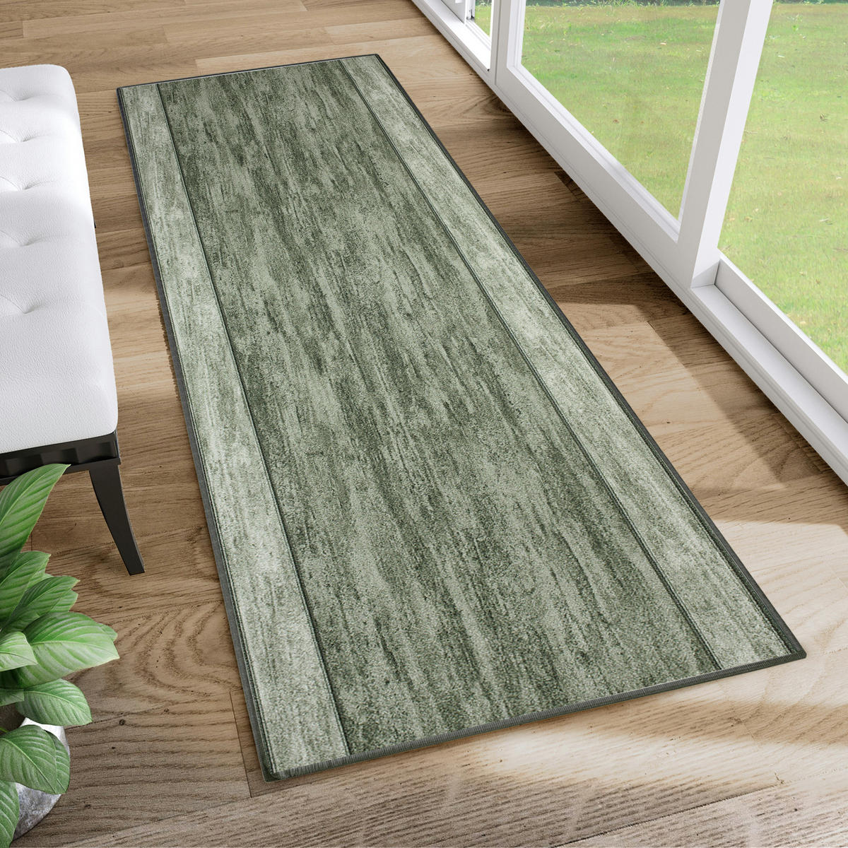 TEPPICHLÄUFER Anti-Rutsch Schwarz rutschfest Gummiunterlage 100/800 cm - Schwarz, Textil (100/800cm) - Tapiso