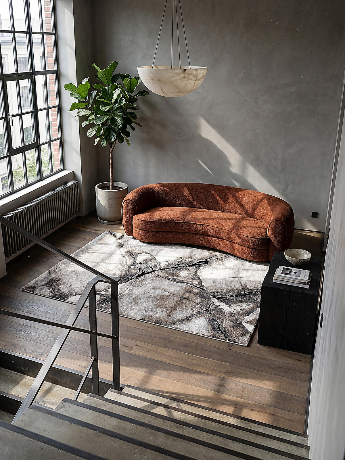 KURZFLORTEPPICH Abstrakt OGLIO Polypropylen Grau 160 x 230 cm - Grau, Textil (160/230cm) - KADIMA DESIGN