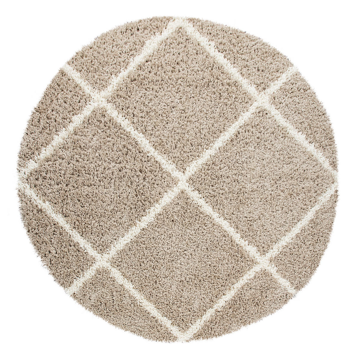 HOCHFLORTEPPICH 80/80 cm Kalmar 441 - Beige, Textil (80/80cm) - Paco Home