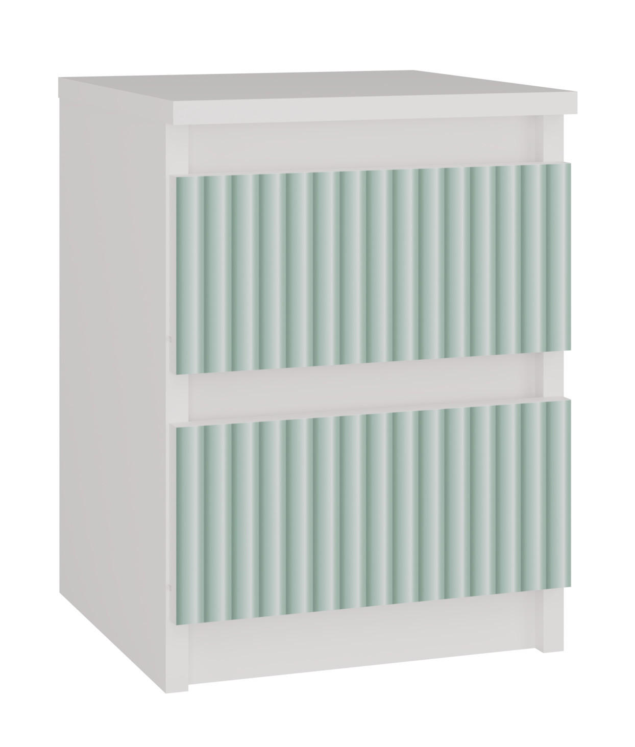 NACHTTISCH MALWA M2 ARTESO - MINT / GRÜN - Weiß/Mintgrün, Holzwerkstoff (30/40/30cm) - CDF