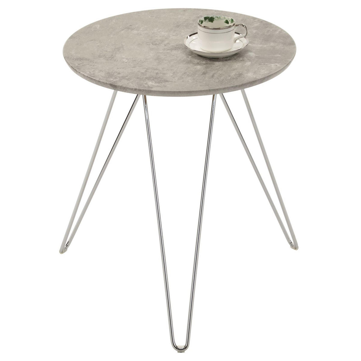 BEISTELLTISCH BENNO - Grau, Holzwerkstoff (48/48/56cm) - IDIMEX
