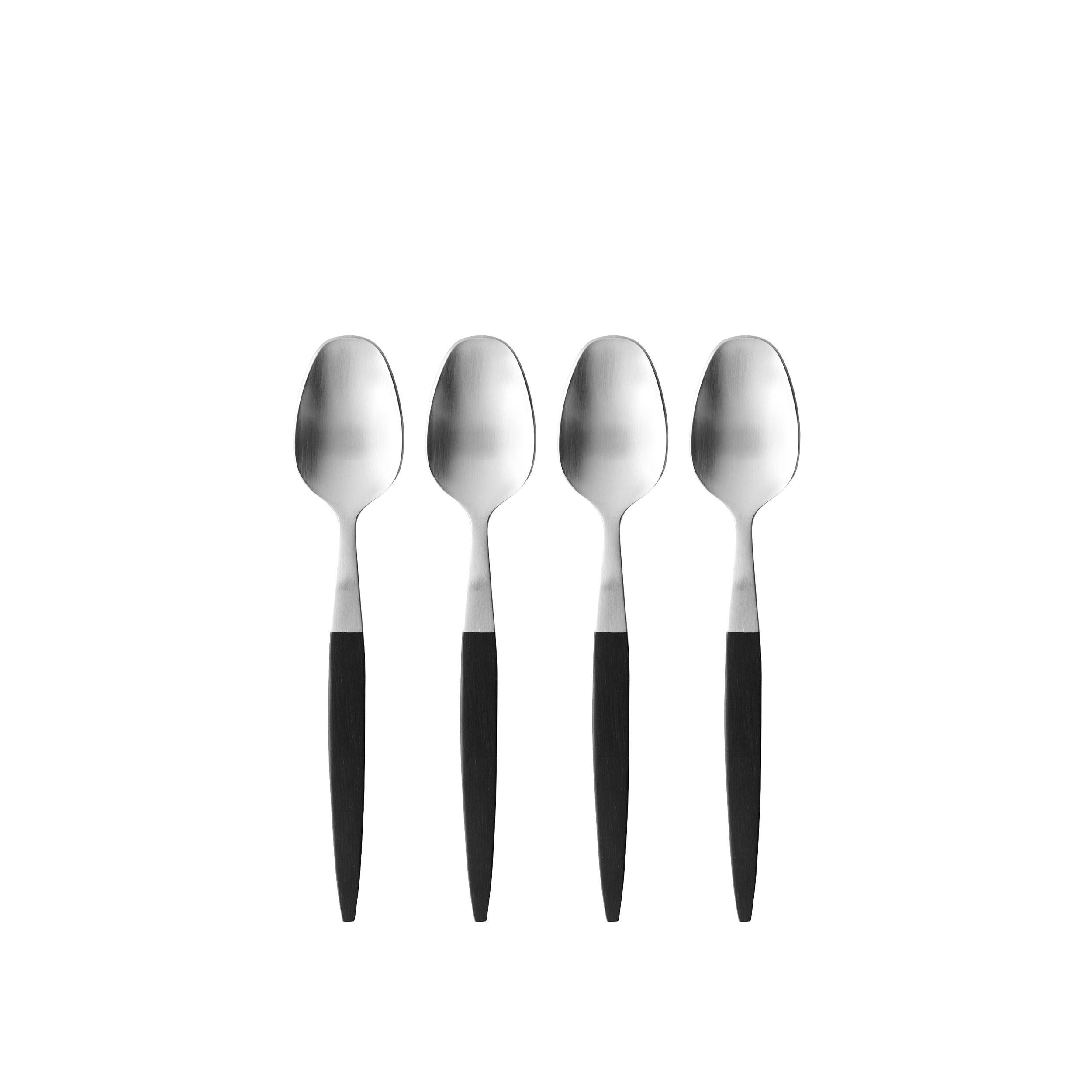 TEELÖFFEL Focus de Luxe 4er Set, POM-Kunststoff, 18/8 Edelstahl, 13.2 cm - Silberfarben, Metall - GENSE