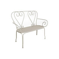 GARTENBANK - 2 -Sitzer - Metall - beige - GUERMANTES - Beige, Metall (103/92/47cm) - Vente-Unique
