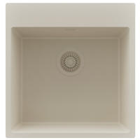 SPÜLBECKEN Riga, 2-er set Beige 48/50 cm 1 Becken + Ablauf-Set ab 50er Unterschrank - Beige, Kunststoff (48/20/50cm) - Primagran