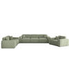 SOFASET Celes Premium 3-2-1 In Sven - Grün, Holzwerkstoff/Textil (218/73/90cm) - Fun Möbel