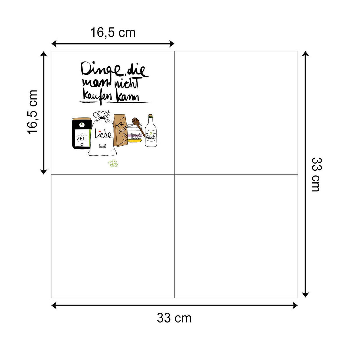 PAPIER SERVIETTEN Dinge 33 x 33 cm 20er Set - Multicolor/Schwarz, Papier (33/33cm) - PPD