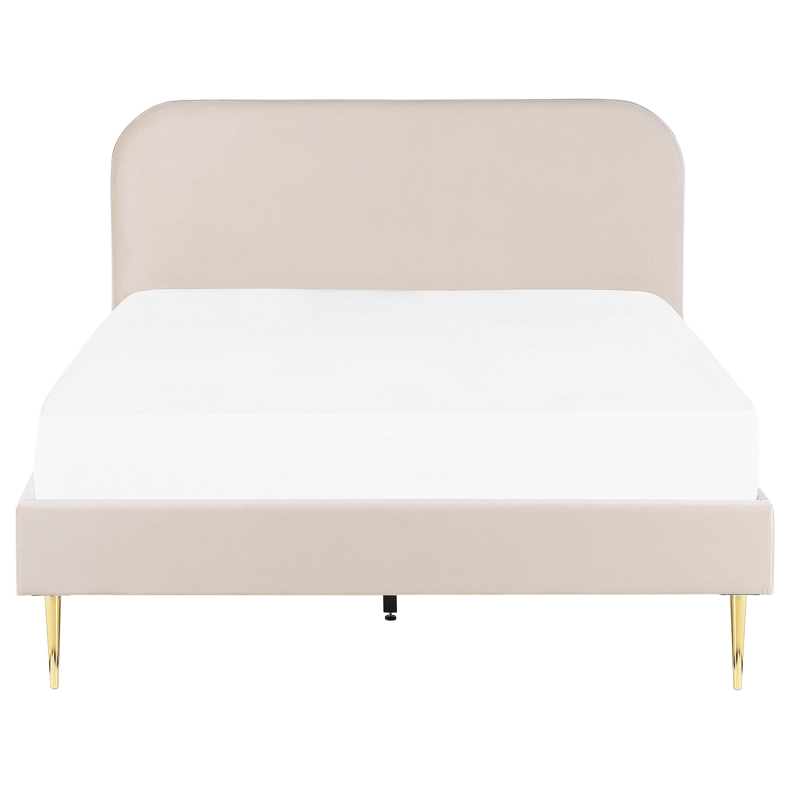 POLSTERBETT 140/200cm Helles Beige Flayat - Beige/Goldfarben, Textil (140/200cm) - Beliani