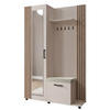 GARDEROBENSCHRANK ARMADIO 137/207/42 cm Modern Garderobe-Set Kaschmir - Kaschmir/Eiche Artisan, Holzwerkstoff (137/207/42cm) - MASSENO