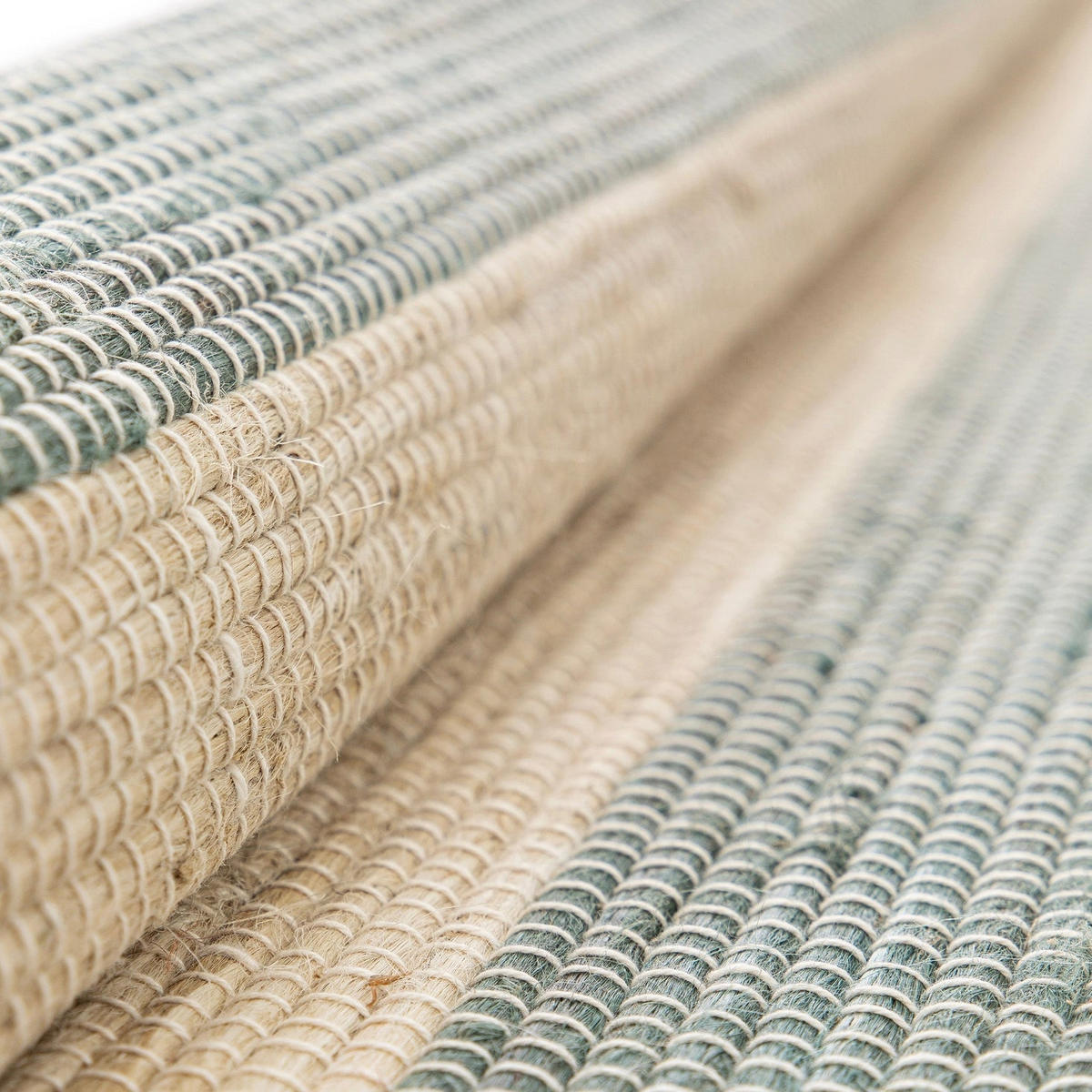 DESIGN-TEPPICH aus handgewebter Jute blau - Blau, Naturmaterialien (200/290cm) - AFK Living