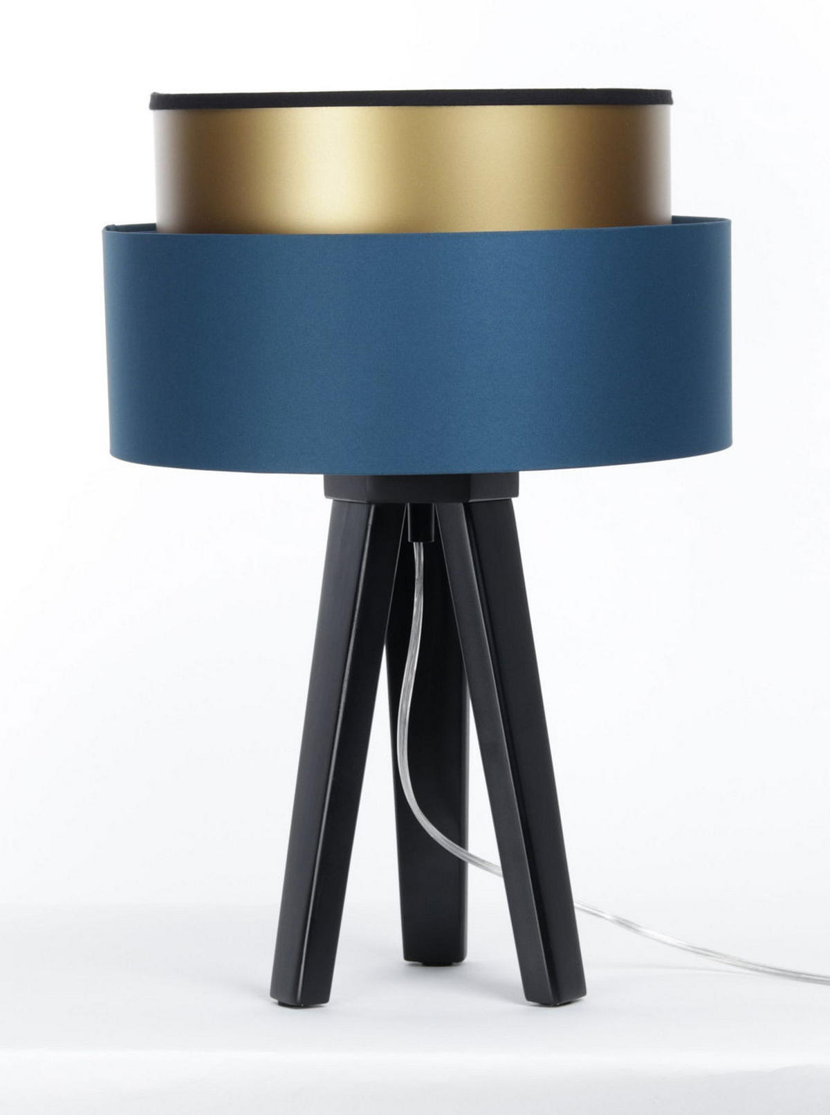 TISCHLAMPE Blau 30/45 cm - Goldfarben, Kunststoff (30/0.7/45cm) - ONZENO