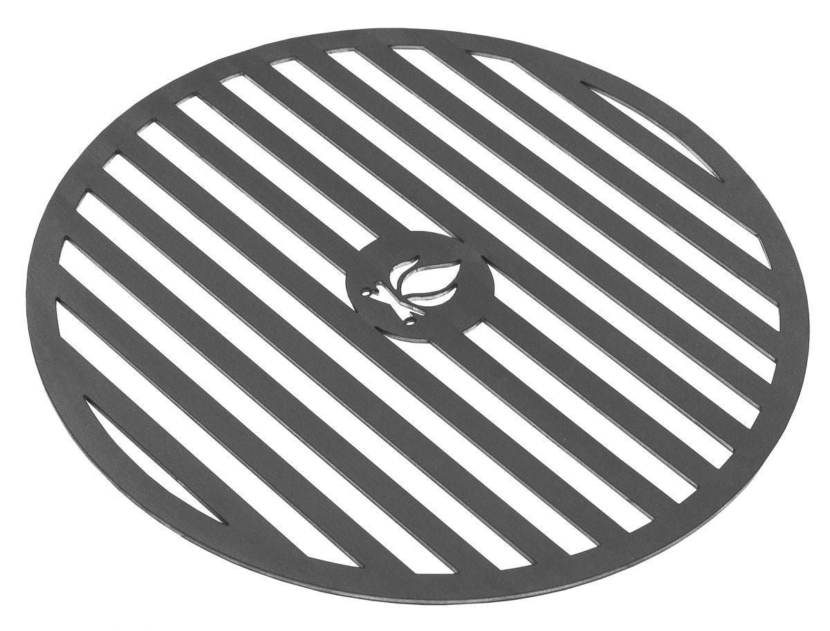 GRILLPLATTE für Feuerschale 82 cm mit Grillrost 40 cm und 4 Griffen - Schwarz, Metall (82/1/82cm) - Cook King