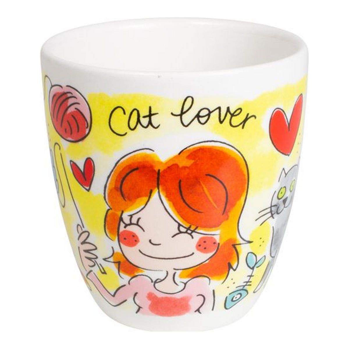 MINI-BECHER Katzenliebhaber in Bunt - 200 ml - Multicolor, Keramik (0.2L) - Blond Amsterdam