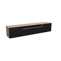LOWBOARD TILO-W - 200 x 40 x 41 cm - Schwarz/Eiche Artisan, Holzwerkstoff (200/40/41cm) - ALTDECOR