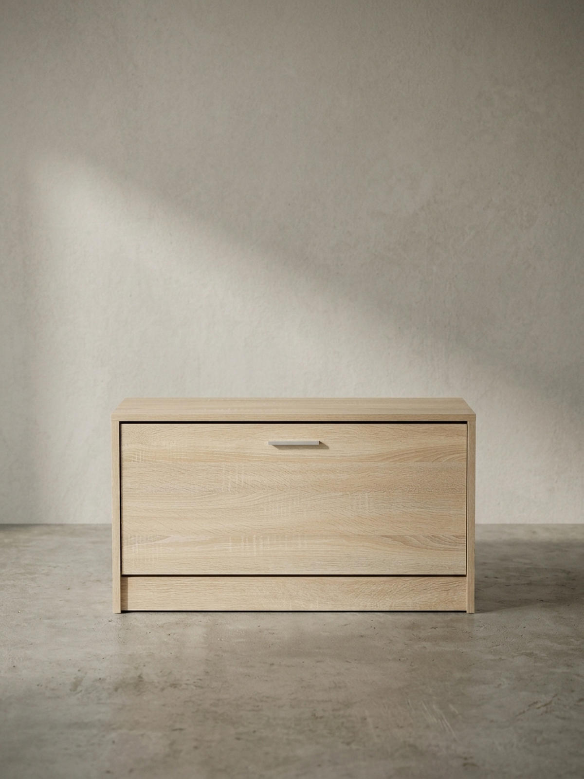 SCHUHKIPPER aus Holz in Beige mit Ablage und 1 Fach, 80x24x47 cm - Beige/Braun, Holz (80/47/24cm) - KADIMA DESIGN