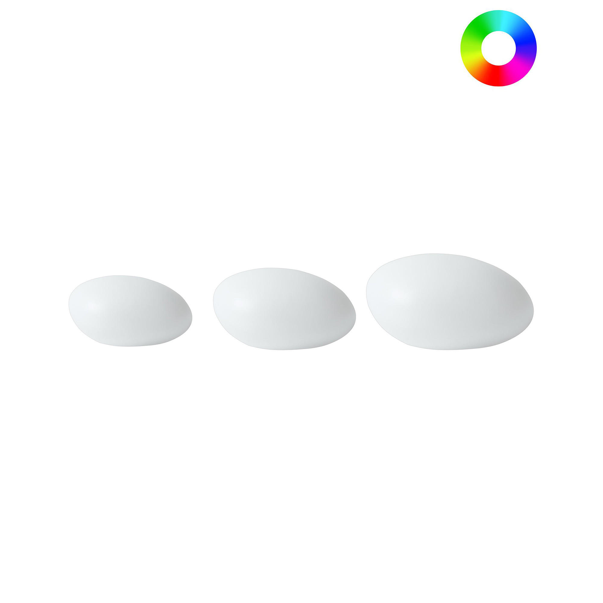 LED-LAMPE Weiß Farallon - Weiß, Kunststoff (28/28/18cm) - Beliani