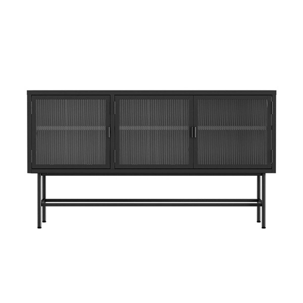 SIDEBOARD, Schwarz - Schwarz, Metall (40/66/120cm) - Oviala
