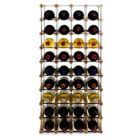 WEINREGAL Vinotega Mod Metal 92,5x42,5x24,5 cm 4x9 Flaschen Massives Kiefernholz Natur - Naturfarben, Holz (42.5/92.5/24.5cm) - PROREGAL