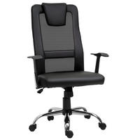 BÜROSTUHL, Drehstuhl, schwarz - Schwarz, Leder (73/118/66cm) - Vinsetto