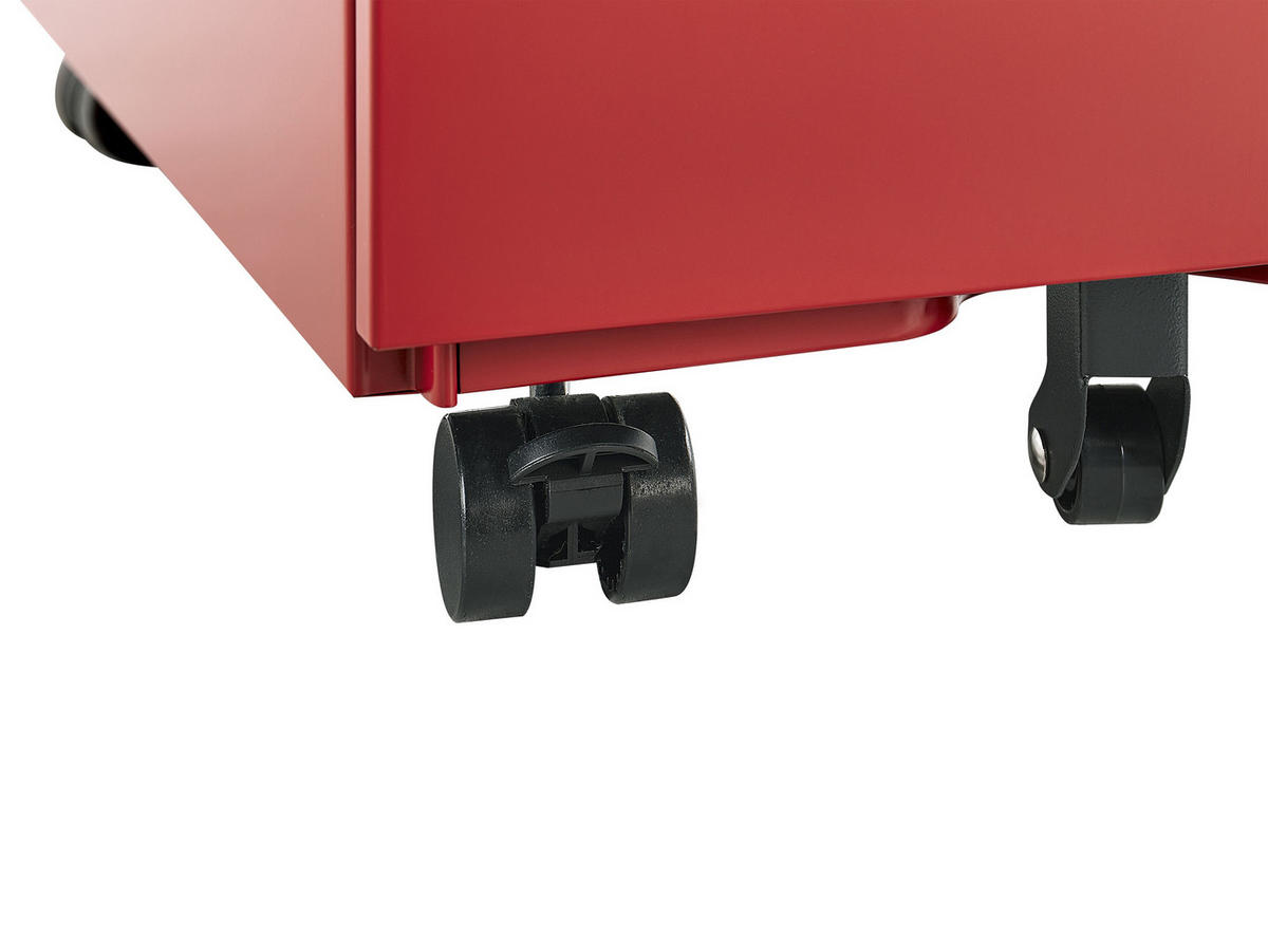 AKTENSCHRANK rot Bolsena - Rot, Metall (30/60/50cm) - Beliani