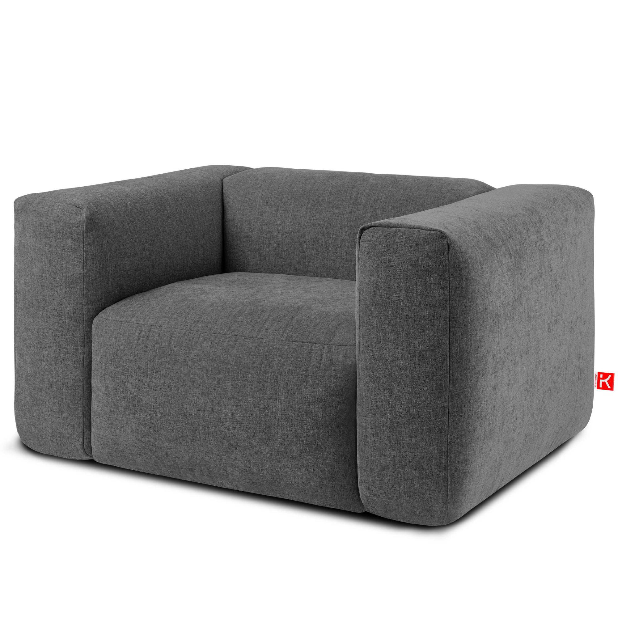 SESSEL BUFFO , Dunkelgrau - Dunkelgrau, Textil (130/73/96cm) - KONSIMO®