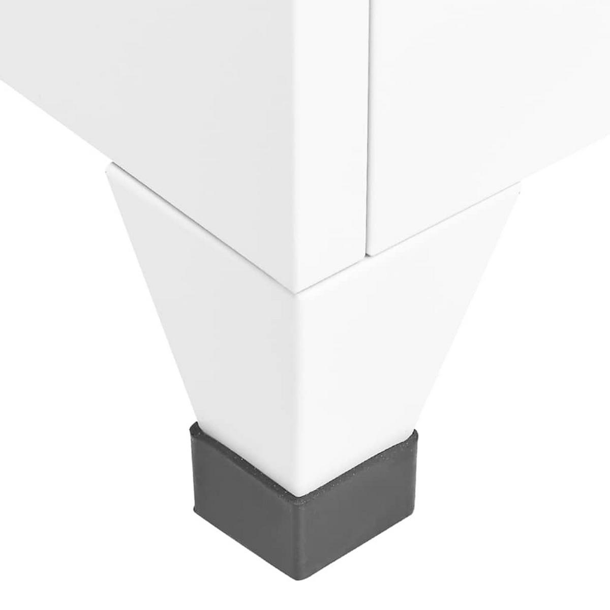SCHLIESSFACHSCHRANK Weiss 38/45/180 Cm Stahl - Weiß, Metall (45/180/38cm) - vidaXL