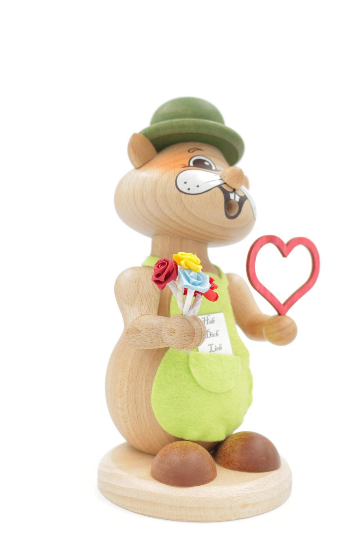 RAUCHFIGUR Hamster Romantiker 18 cm - Multicolor, Holz (12/18/0.1cm)