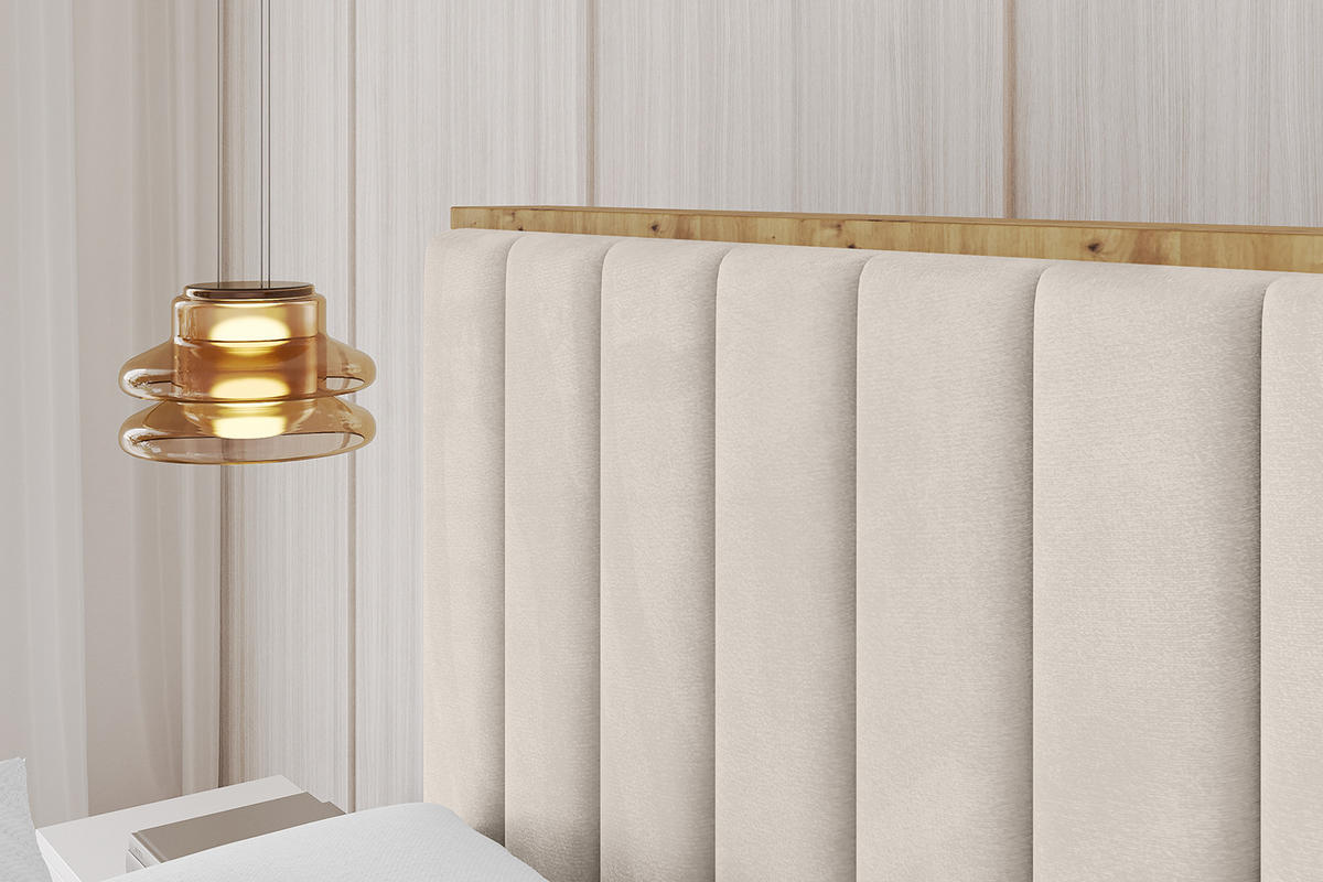 POLSTERBETT mit Bettkasten und Lattenrost, Bett mit Matratze H3/H4 - ENZO4 160x200 Beige - Beige, Holzwerkstoff/Textil (160/200cm) - ALTDECOR