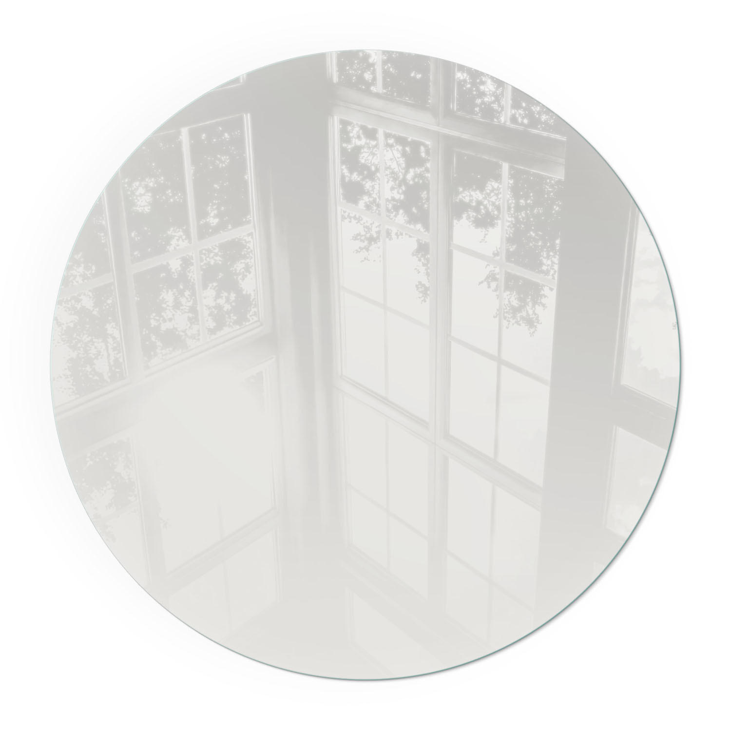 GLASPLATTE für Kamin Ø 50 cm - Grau, Glas (50/50/0.4cm) - TULUP