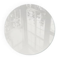 GLASPLATTE für Kamin Ø 50 cm - Grau, Glas (50/50/0.4cm) - TULUP