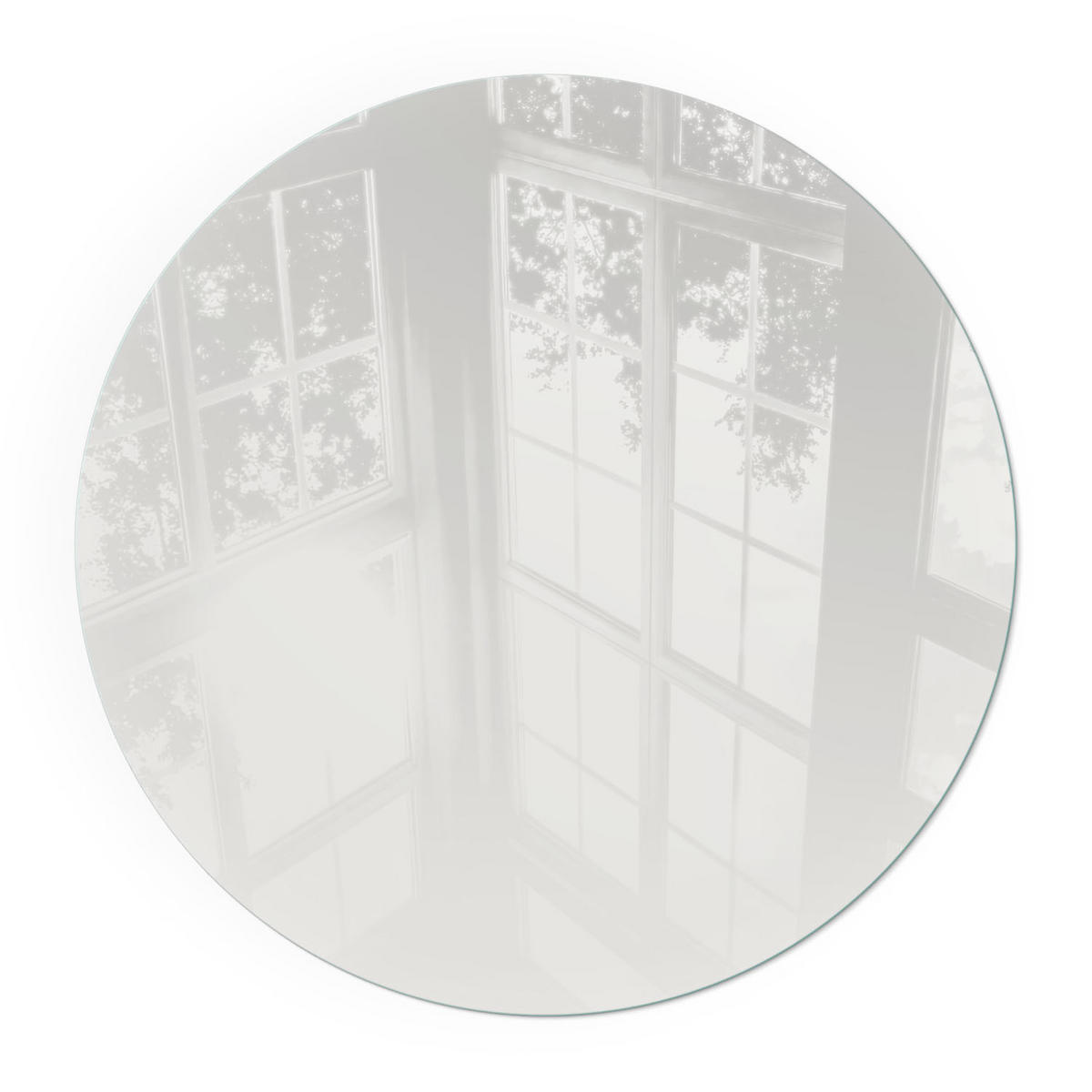 GLASPLATTE für Kamin Ø 50 cm - Grau, Glas (50/50/0.4cm) - TULUP