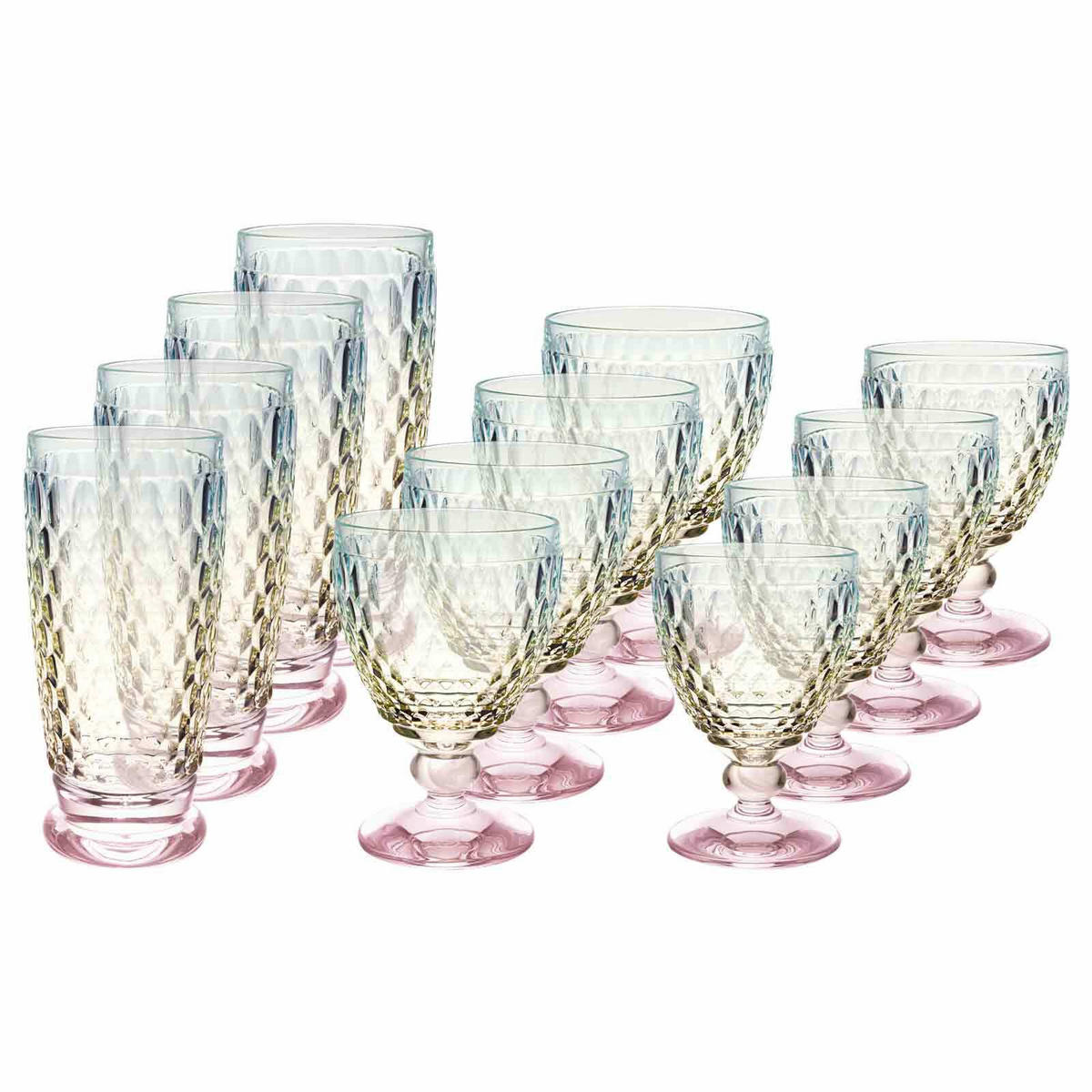 LONGDRINK- UND WEINGLAS-SET Boston Pearl bunt 12er Set - Multicolor, Glas - Villeroy & Boch