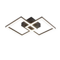 LED-DECKENLEUCHTE Strahlfrost 6/47/29.5 cm - Schwarz, Metall (29.5/6/47cm) - ZMH