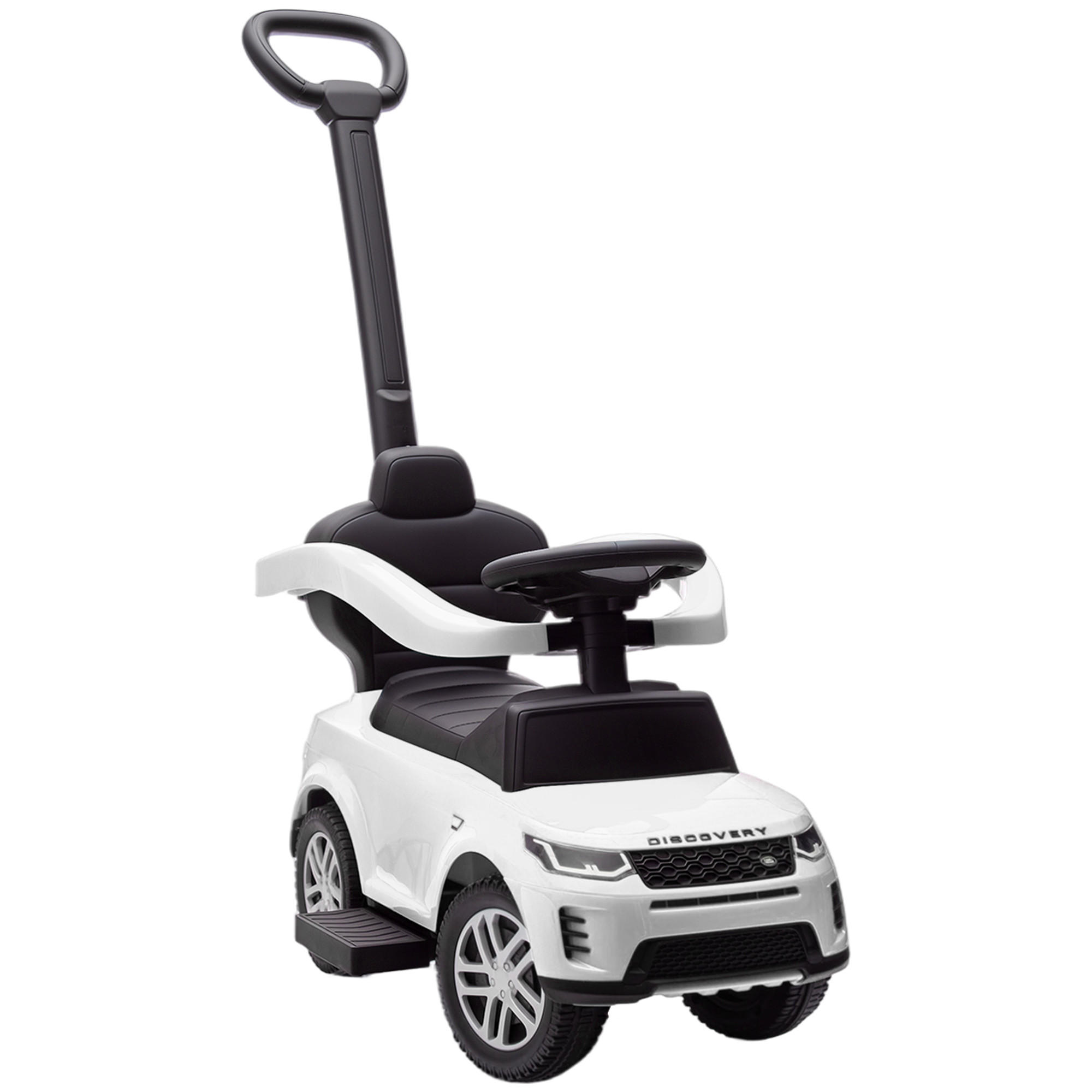 RUTSCHFAHRZEUG DE-16979 2-in-1 Schiebeauto mit abnehmbarem Schiebegriff Weiß - Weiß, Kunststoff (84/40/94.5cm) - ComfortXL
