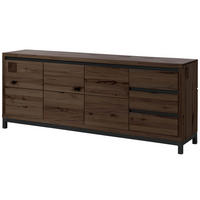 SIDEBOARD Kernbuche 210x45x85 tabacco braun geölt VILLANDERS #252 - Braun, Holz (210/85/45cm) - Massivmoebel24
