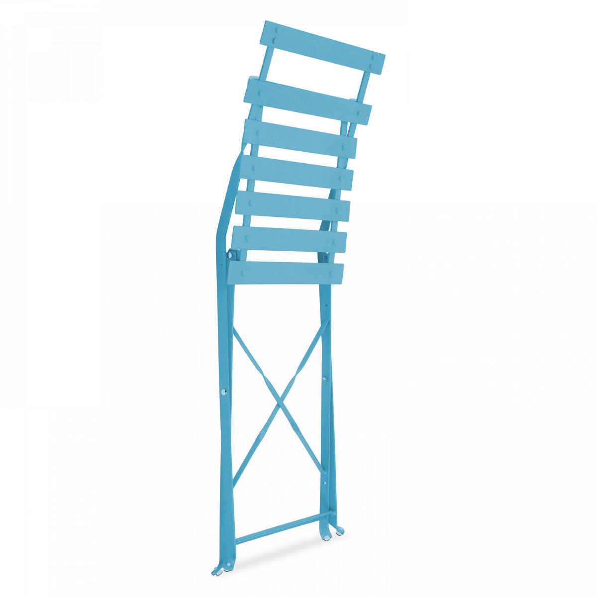 GARTENSTUHL, klappbar 2-tlg., Blau - Blau, Metall (46/82/42cm) - Oviala