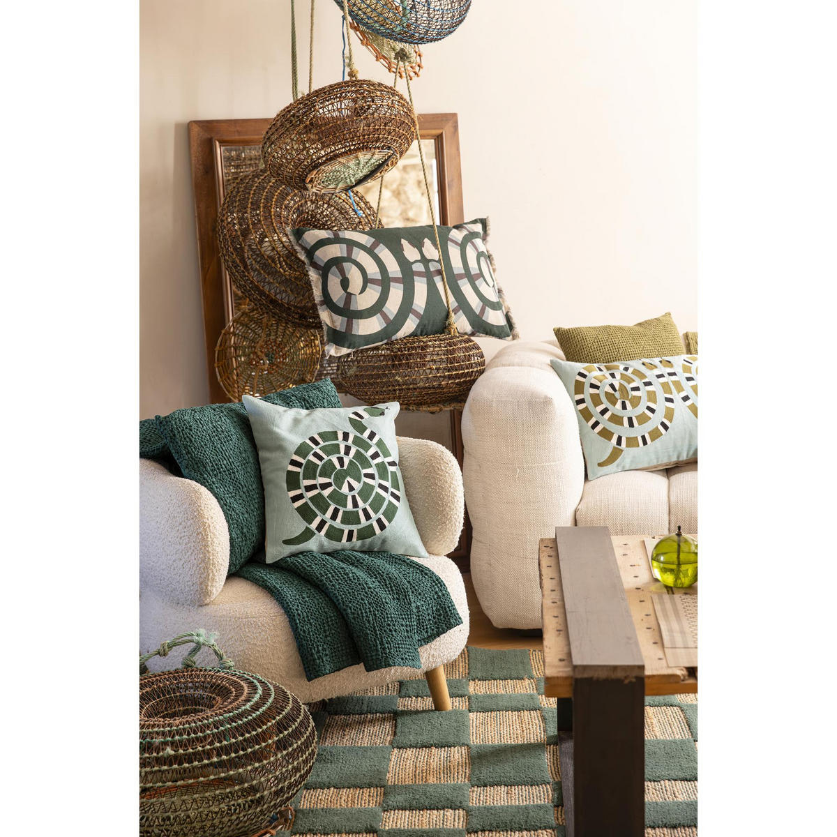 KISSEN Tana abgrund 40 x 65 cm - Blau, Textil (40/65cm) - Vivaraise