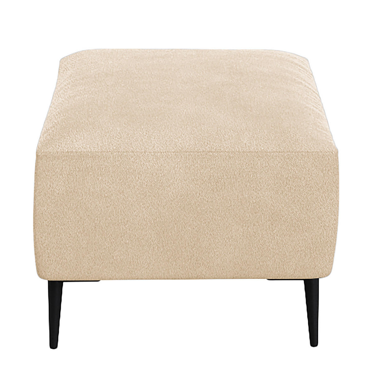 POLSTERHOCKER - Beige/Schwarz, Metall (90/45/60cm) - home24