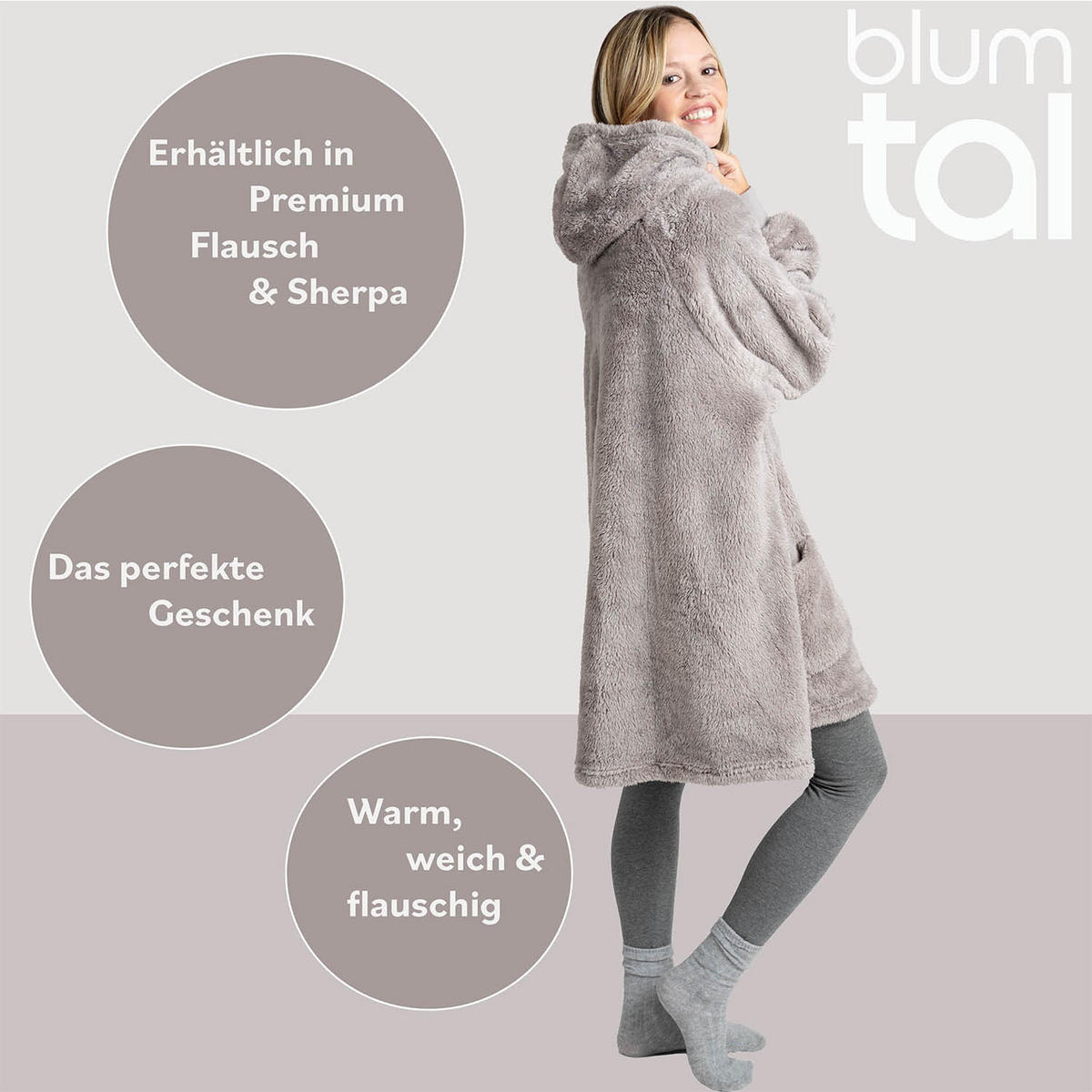DECKENPULLOVER Loevbacken groß, Braun - Braun, Textil (90/92cm) - Blumtal
