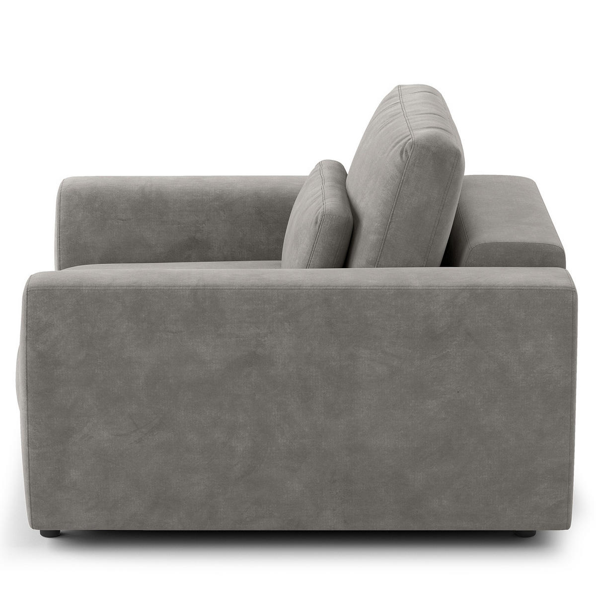 SESSEL - Schwarz/Grau, Kunststoff/Textil (116/80/117cm) - home24